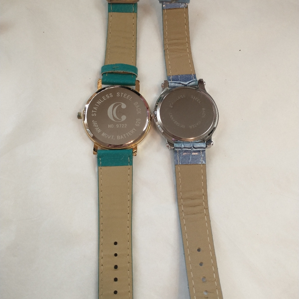Watches 2 women's green, blue - Picture 3 of 6